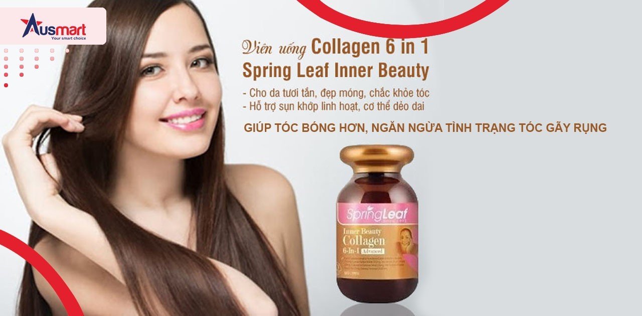 collagen giúp tóc dài bóng mượt