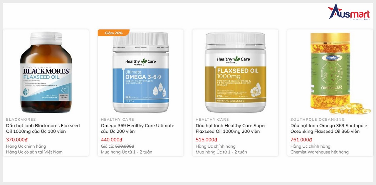 Nhóm thực phẩm chức năng bổ sung axit béo