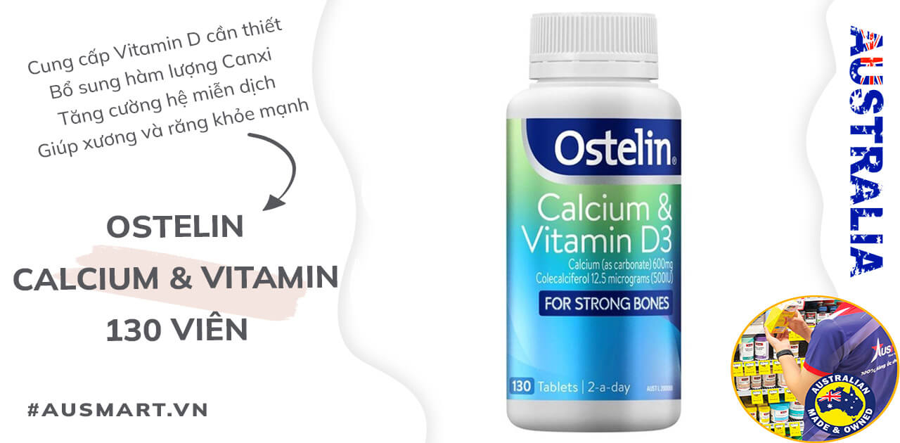 Ostelin Calcium & Vitamin D3 Cho Bà Bầu 130 viên