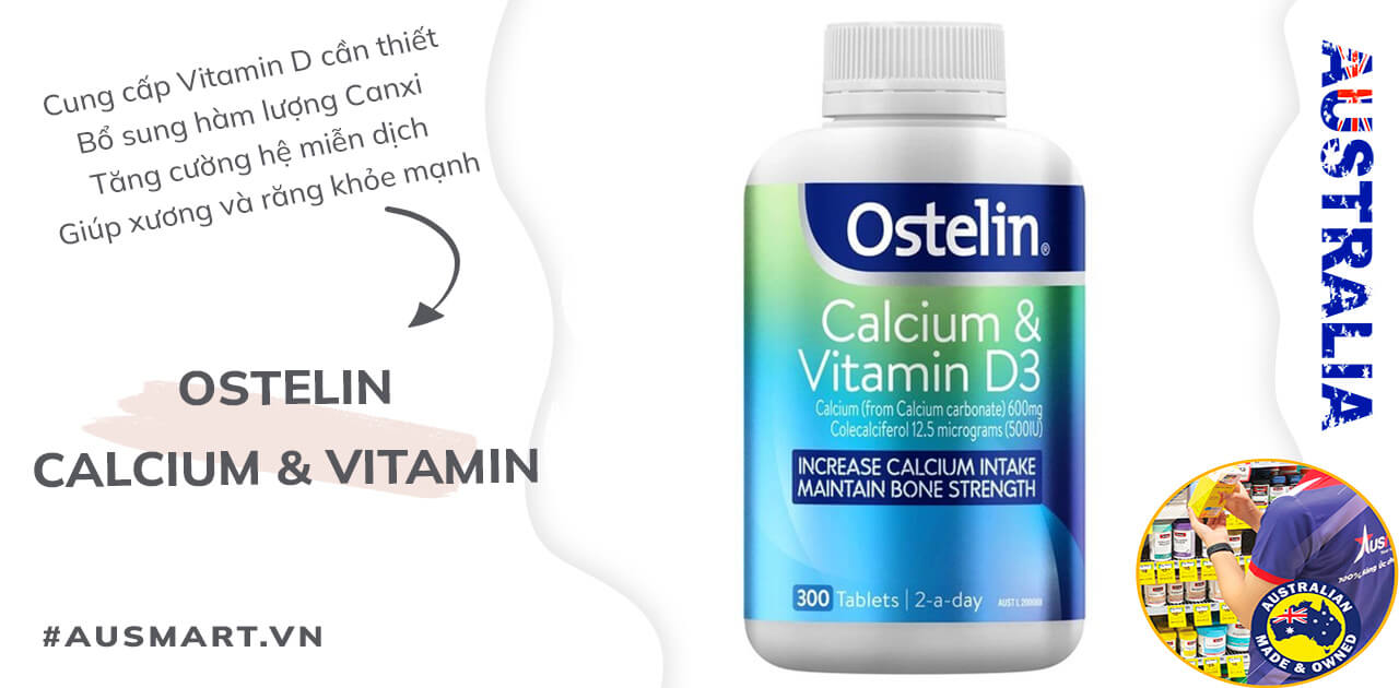Ostelin Calcium & Vitamin D3 Cho Bà Bầu 300 viên Ostelin Calcium & Vitamin D3 Cho Bà Bầu