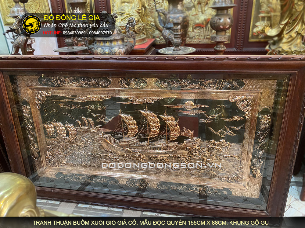 Tranh thuận buồm giả cổ mẫu độc quyền