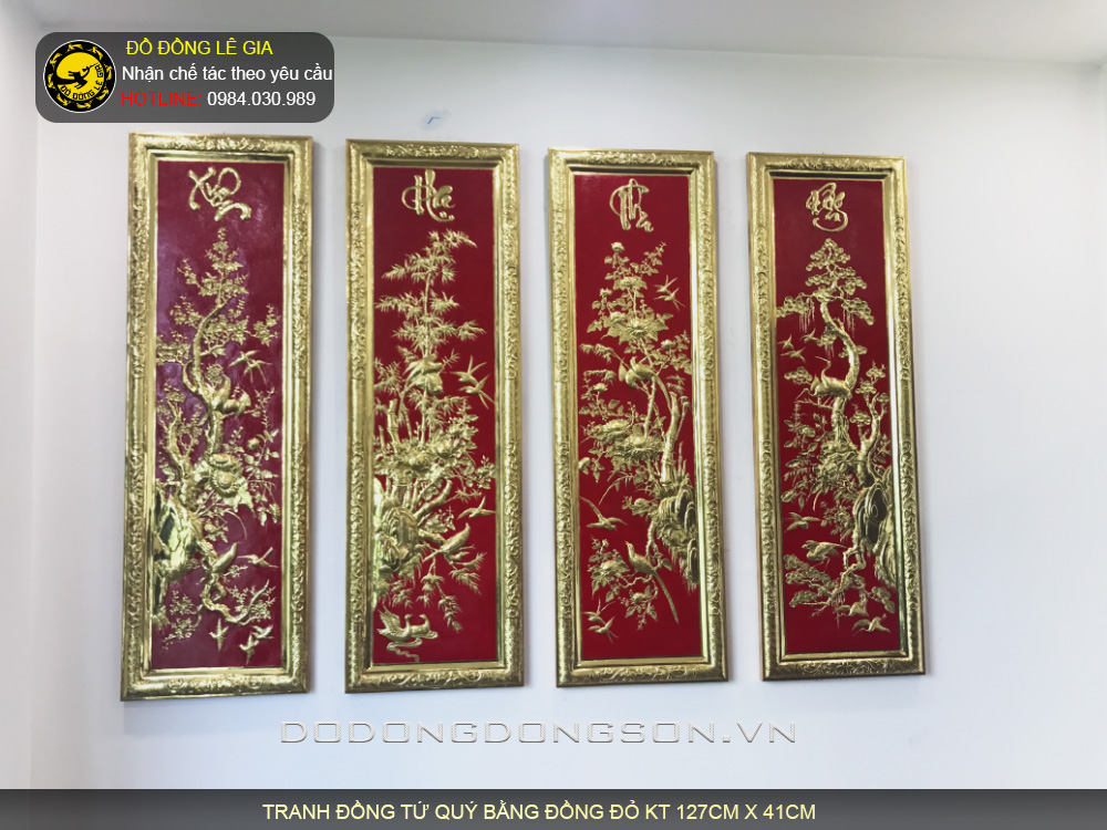 cách treo tranh tứ quý tăng tài lộc, may mắn