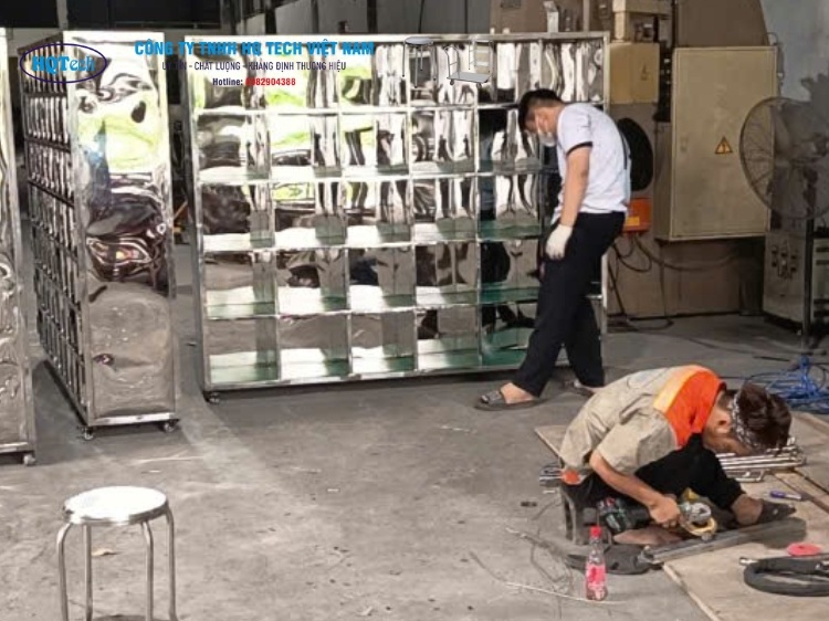 gia công kệ sắt theo yêu cầu