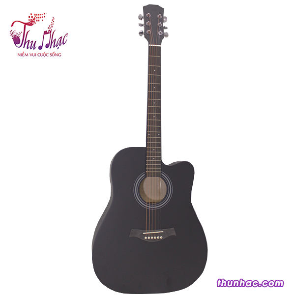 Đàn guitar acoustic đen cao cấp, chính hãng