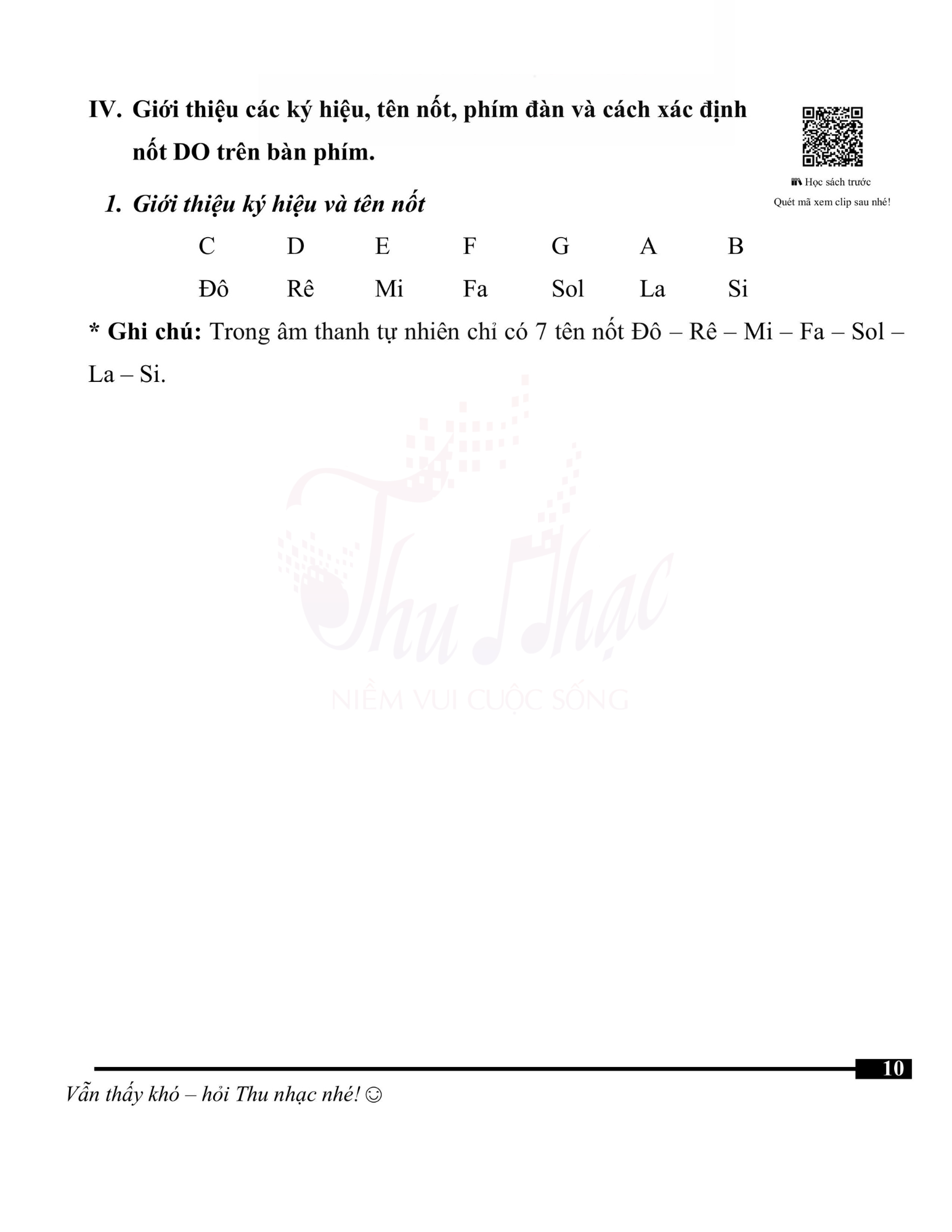 Hệ thống 7 nốt nhạc cơ bản