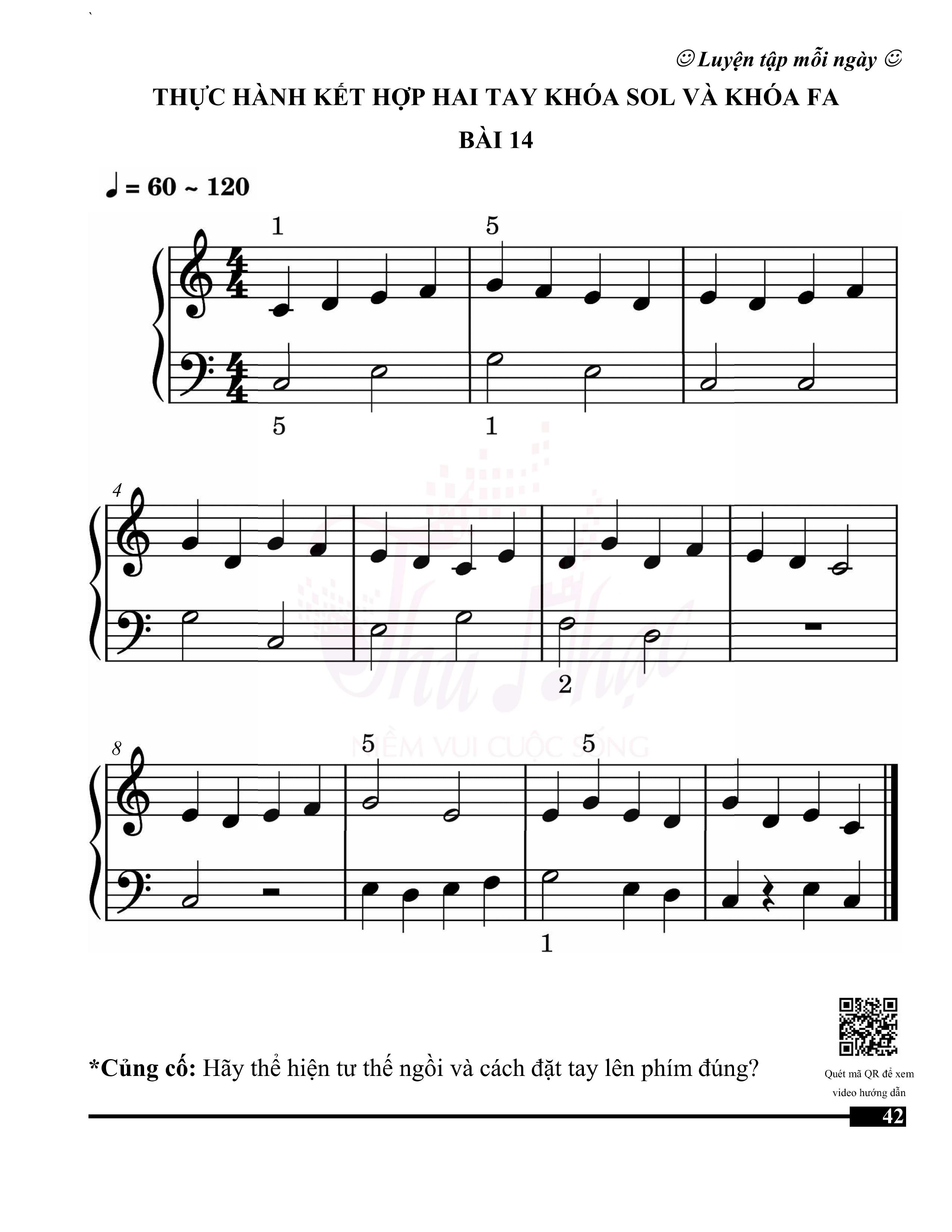 Bài tập luyện ngón piano cơ bản
