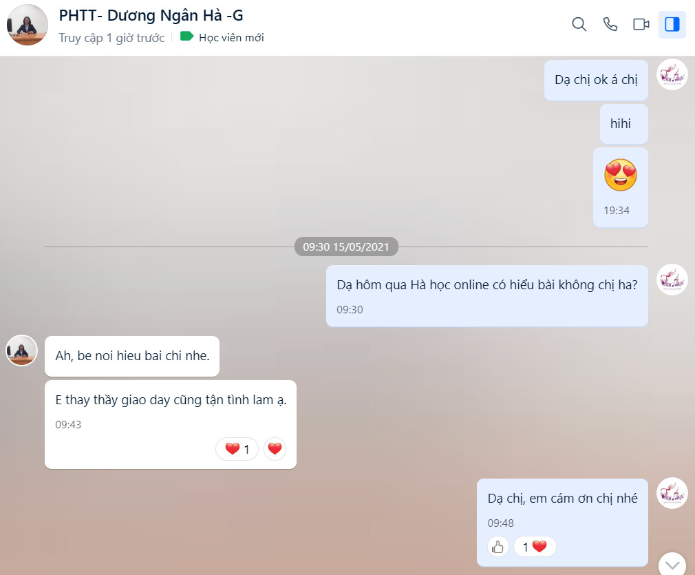 Cảm nhận của học viên học online tại Thu Nhạc