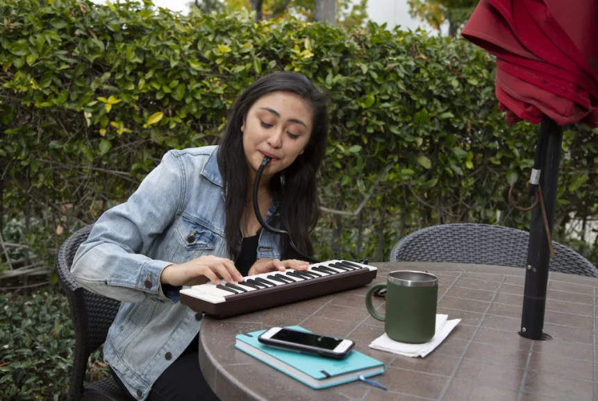 Ngồi chơi đàn melodica quận 5