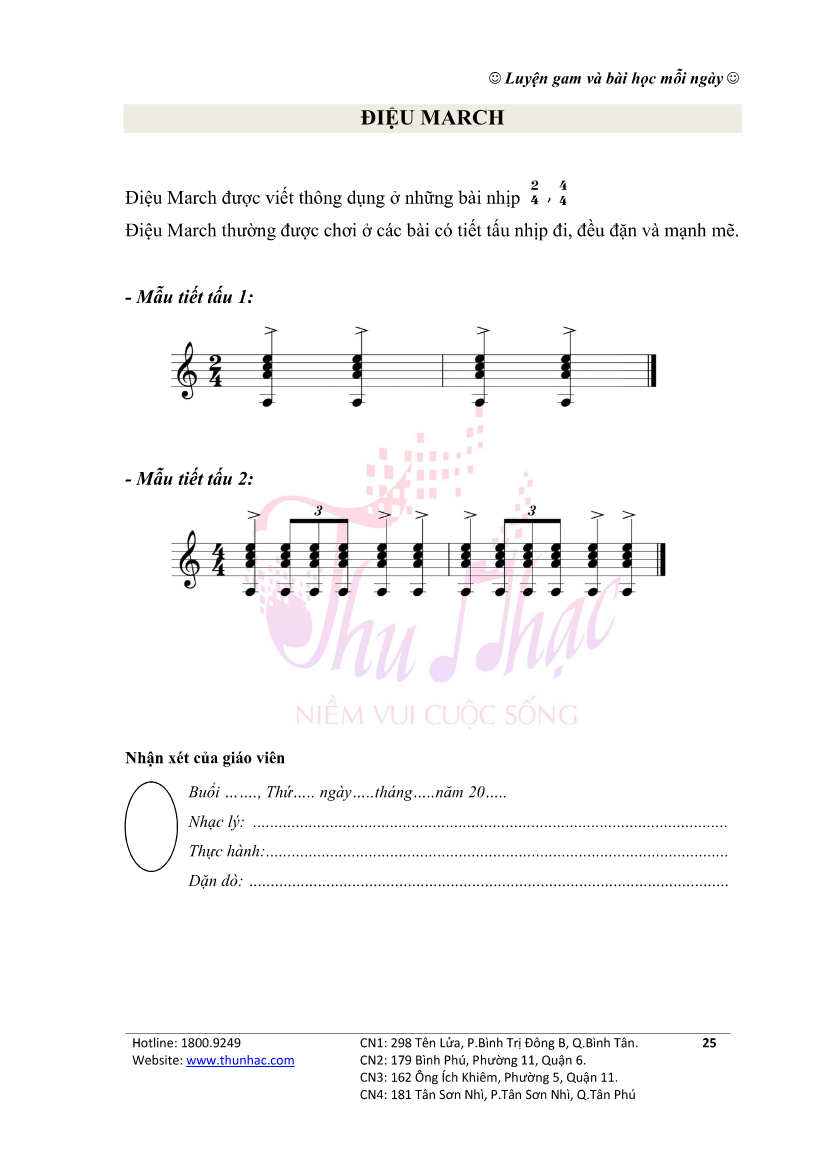 Bài giảng về điệu March