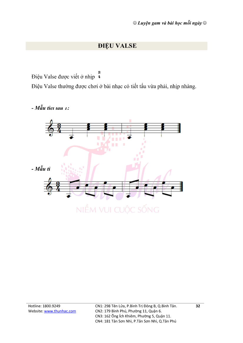 Bài giảng về điệu Valse