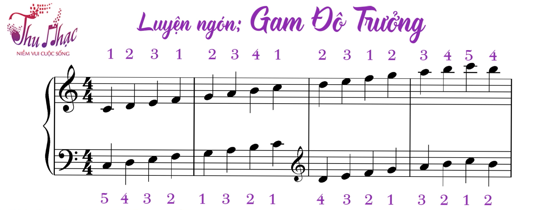 Luyện ngón gam đô trưởng 2 quãng 8