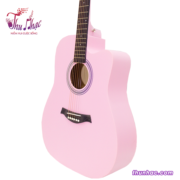 Đàn guitar acoustic màu hồng giá rẻ, chất lượng