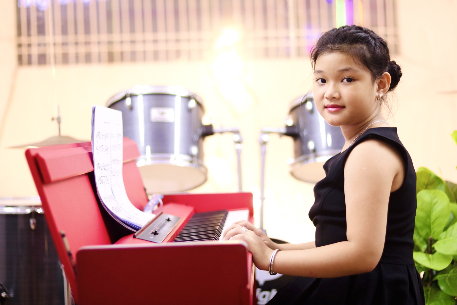 Học viên lớp piano của Thu Nhạc Tân Phú