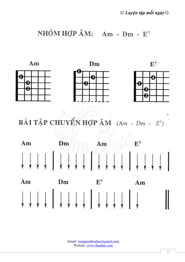 Hợp âm guitar cơ bản