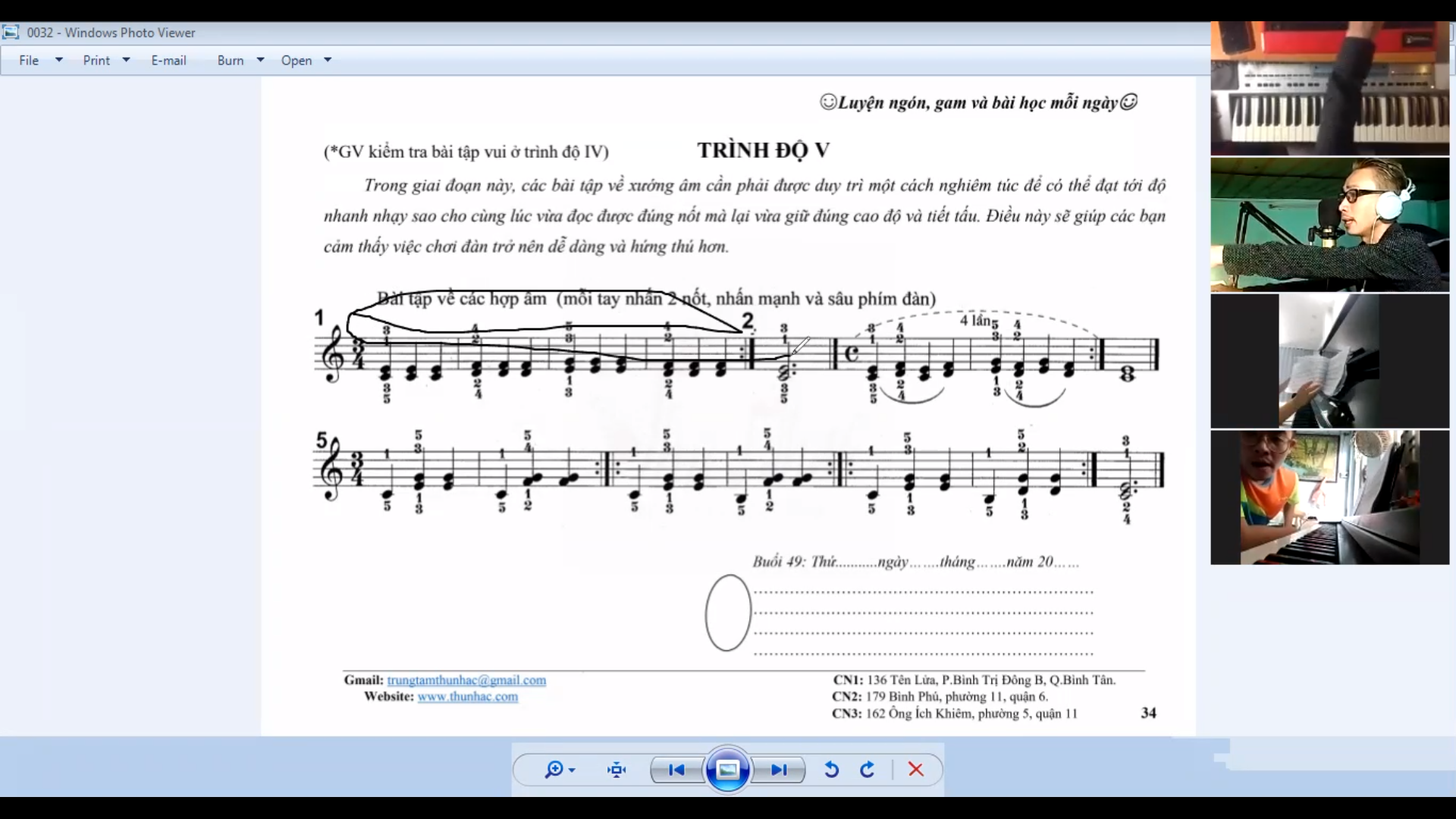 Lớp học piano online hiệu quả