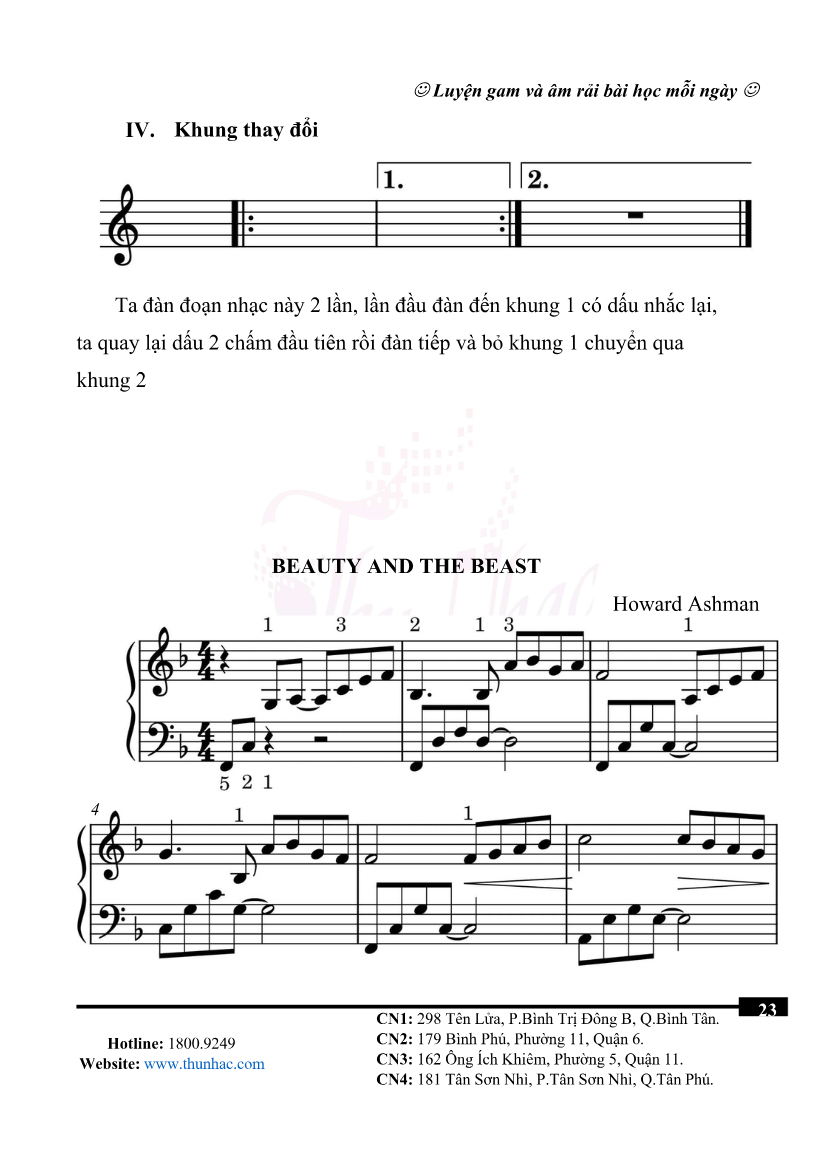 Khóa học video piano nâng cao