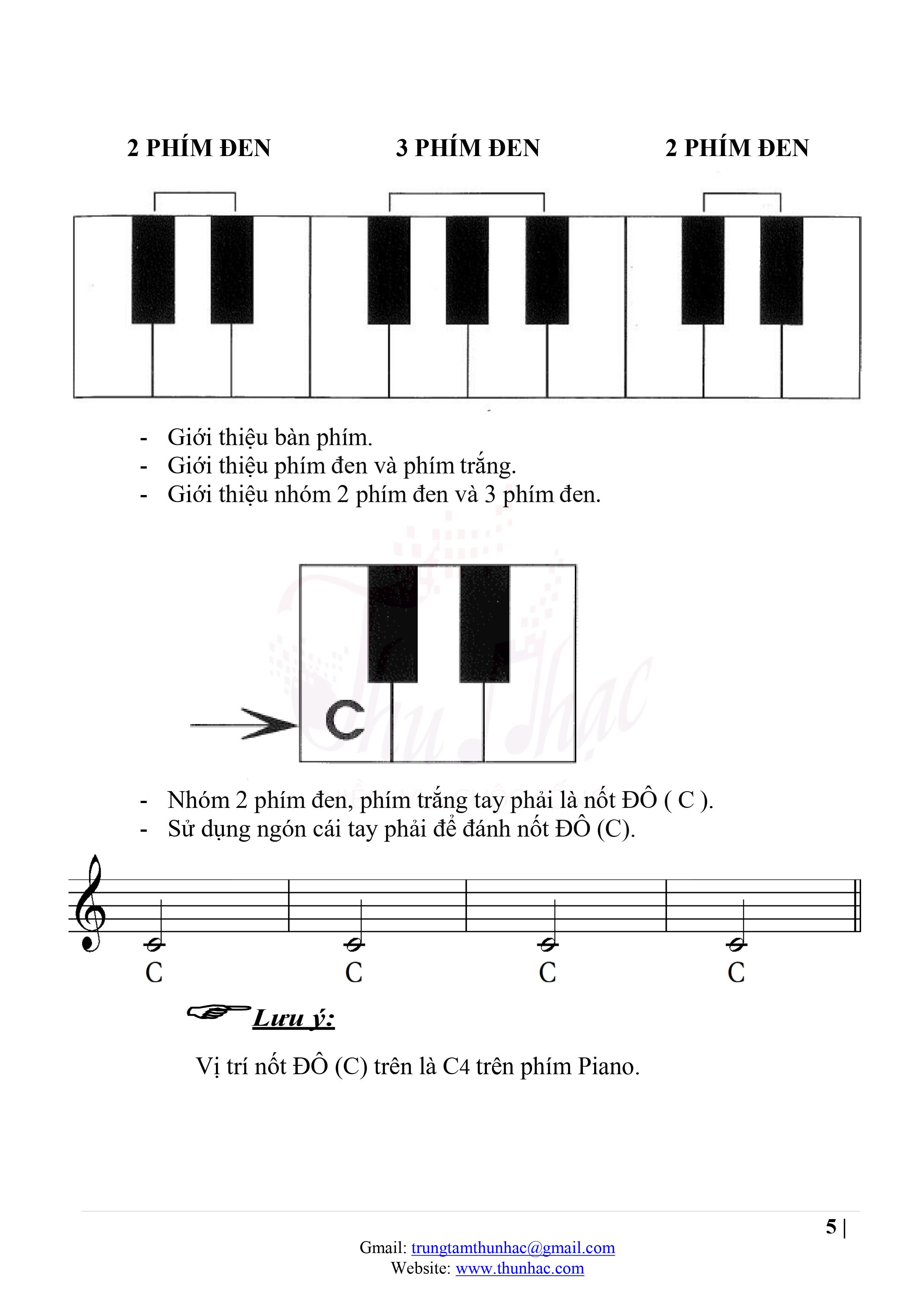 Kiến thức piano cho bé vỡ lòng