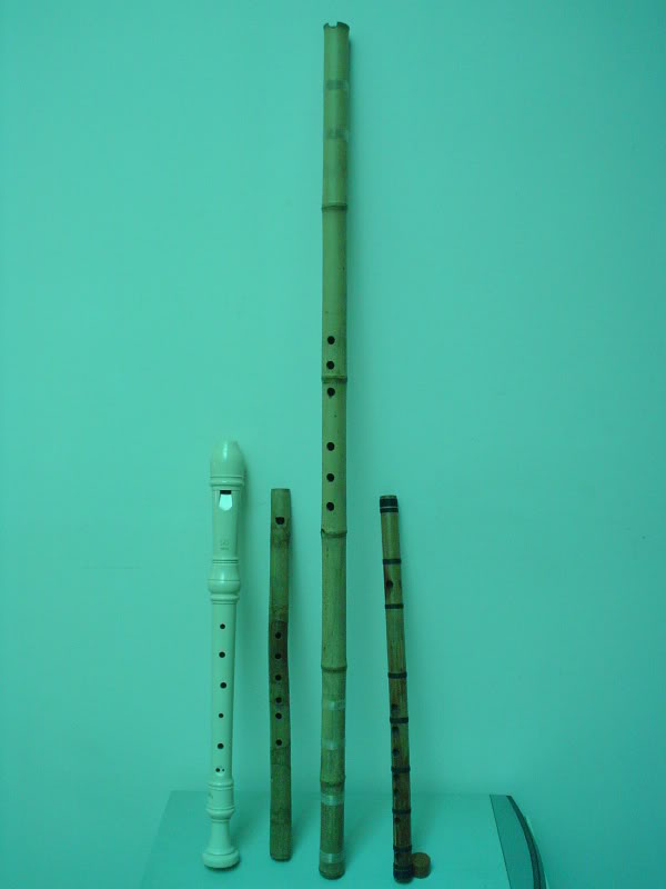 Từ trái sang: Sáo recorder - Sáo dọc -Tiêu - Sáo ngang