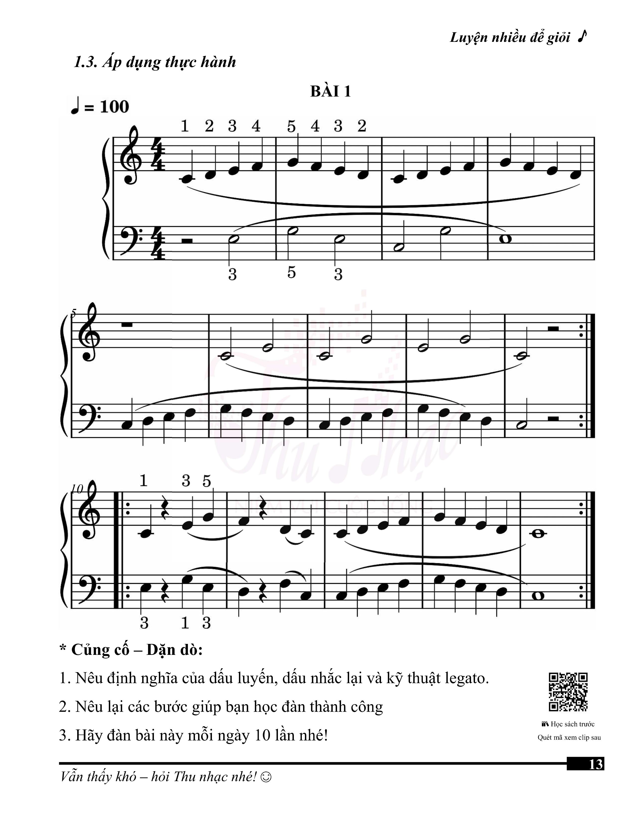 Thực hành luyện tập kỹ thuật Legato cho người mới