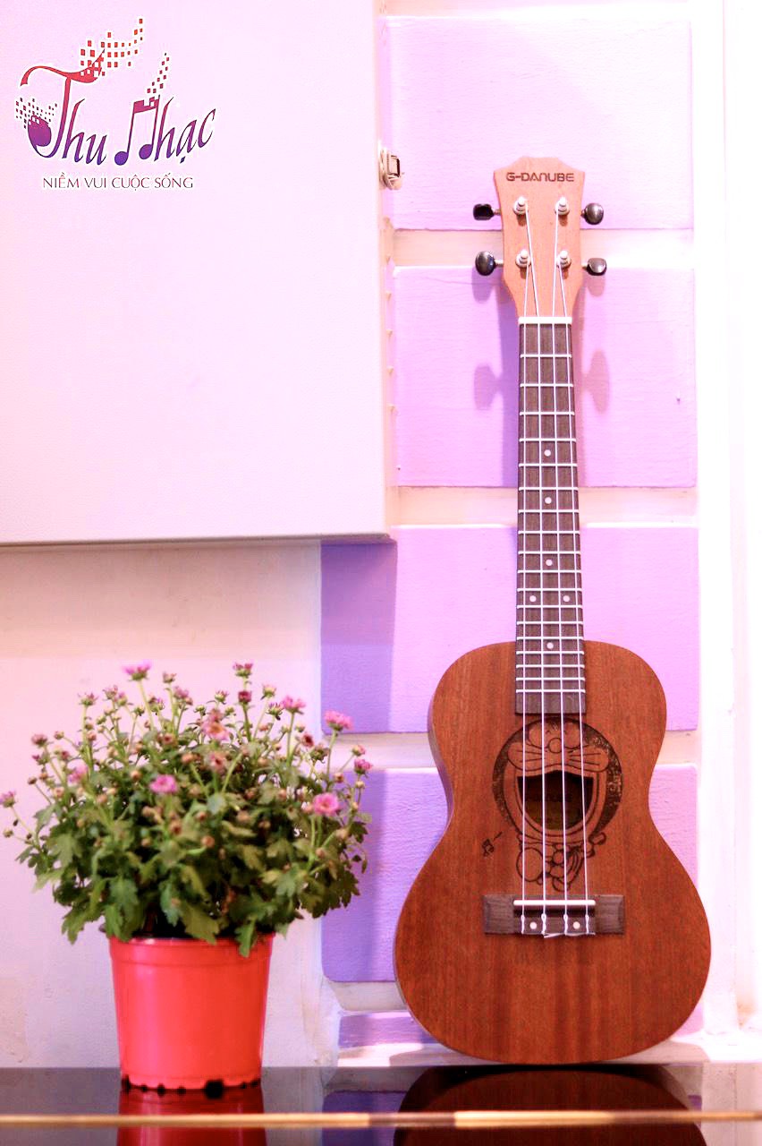 Đàn Ukulele gỗ họa tiết hoạt hình uy tín