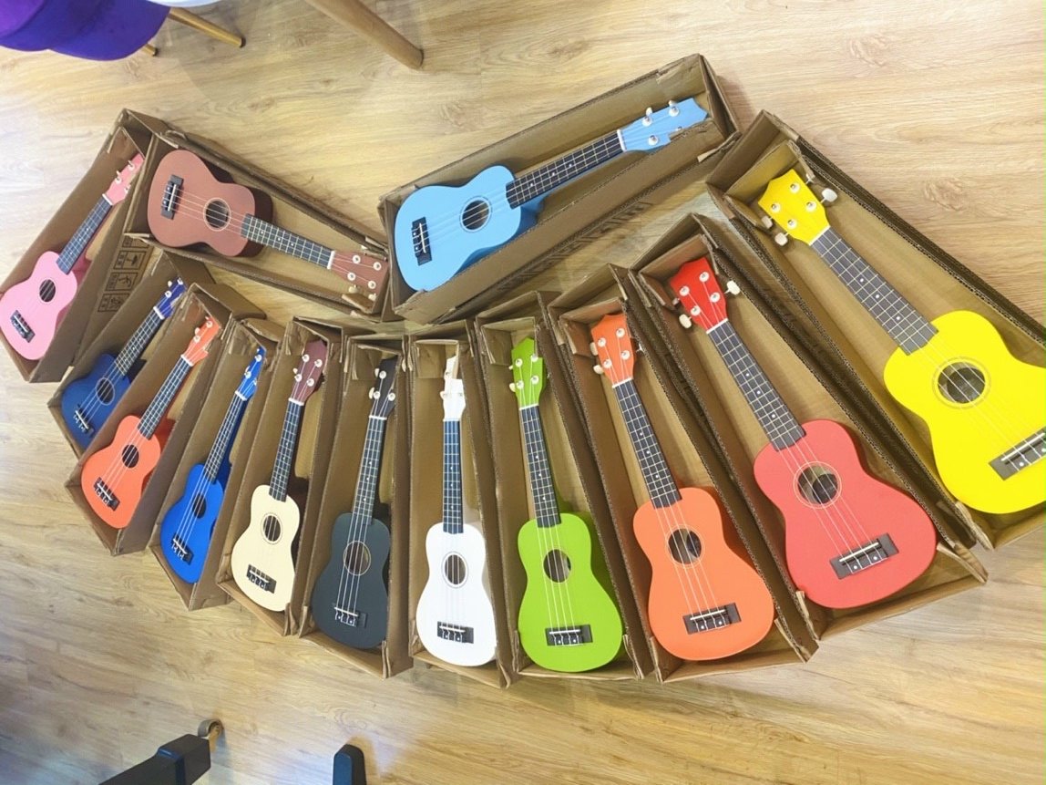 Đàn ukulele nhiều màu chất lượng