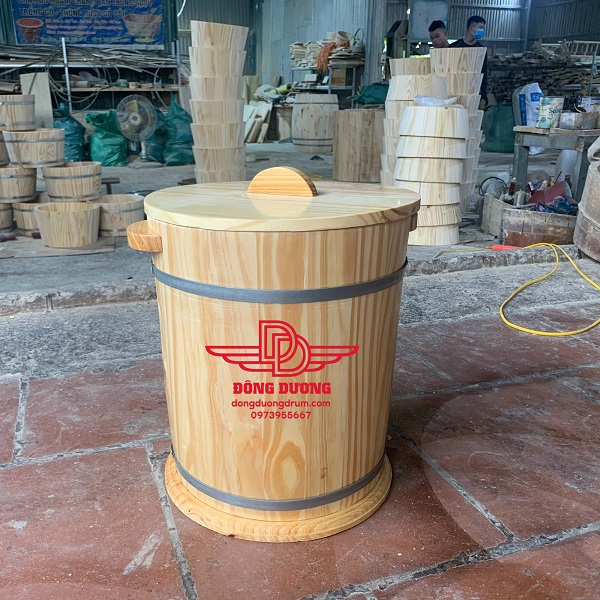 thùng gạo bằng gỗ 10kg