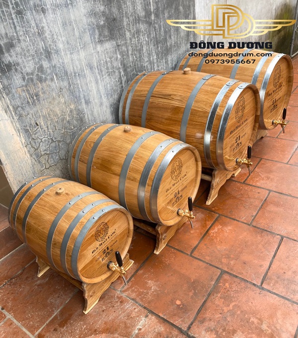 thùng rượu gỗ sồi nhập khẩu