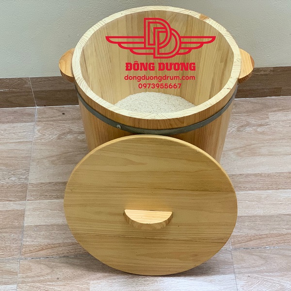 thùng đựng gạo bằng gỗ