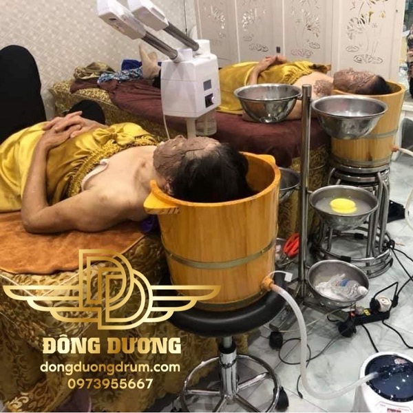 thùng gỗ xông hơi đầu cho spa