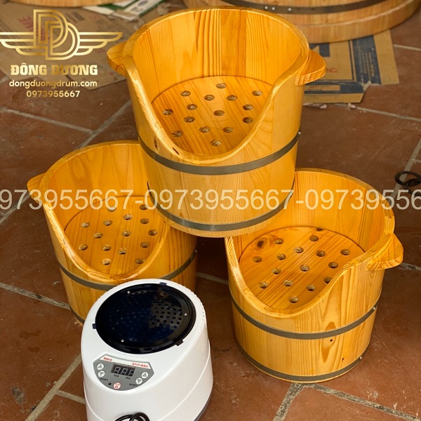 thùng gỗ xông hơi đầu