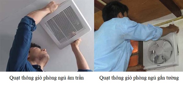 quạt thông gió phòng ngủ gồm những loại nào