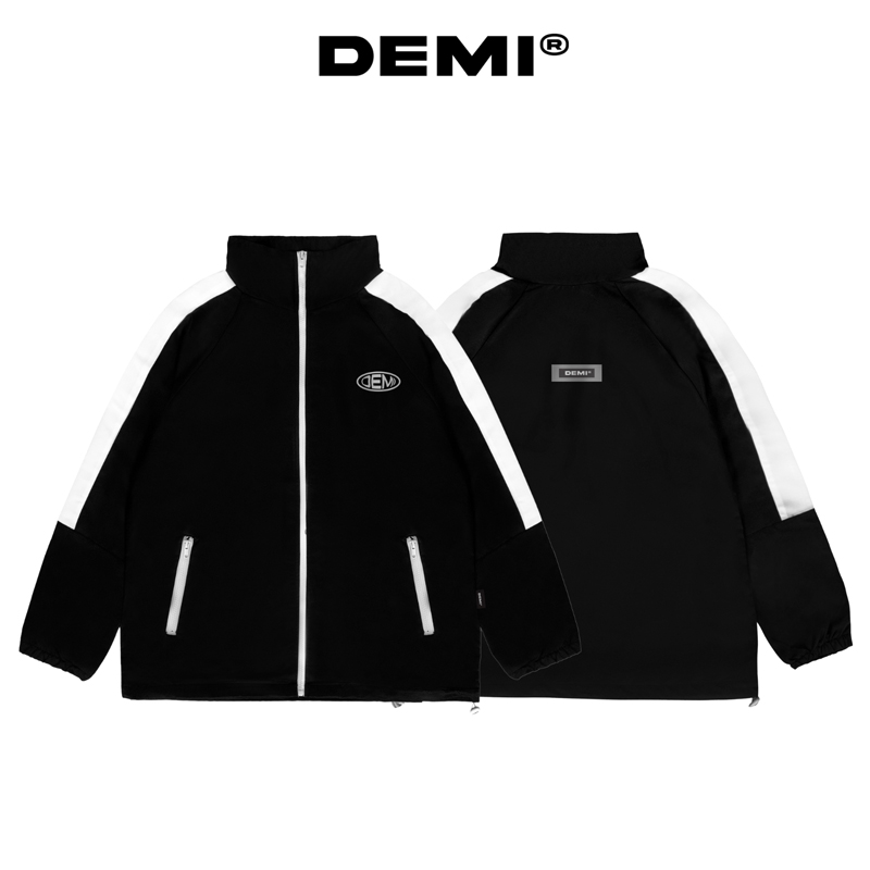 Áo khoác local brand giá rẻ vải dù màu đen DEMI