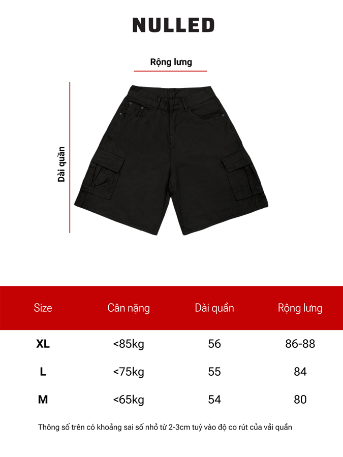 Quần short túi hộp kaki local brand NULLED