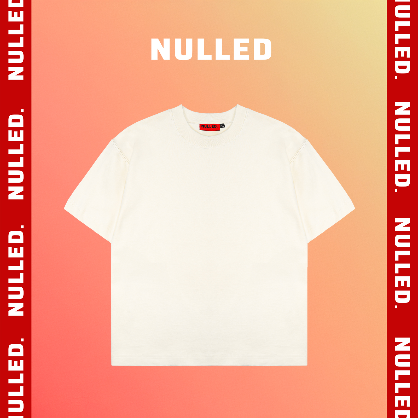 Áo phông màu kem NULLED Basic Tee N-T00-K