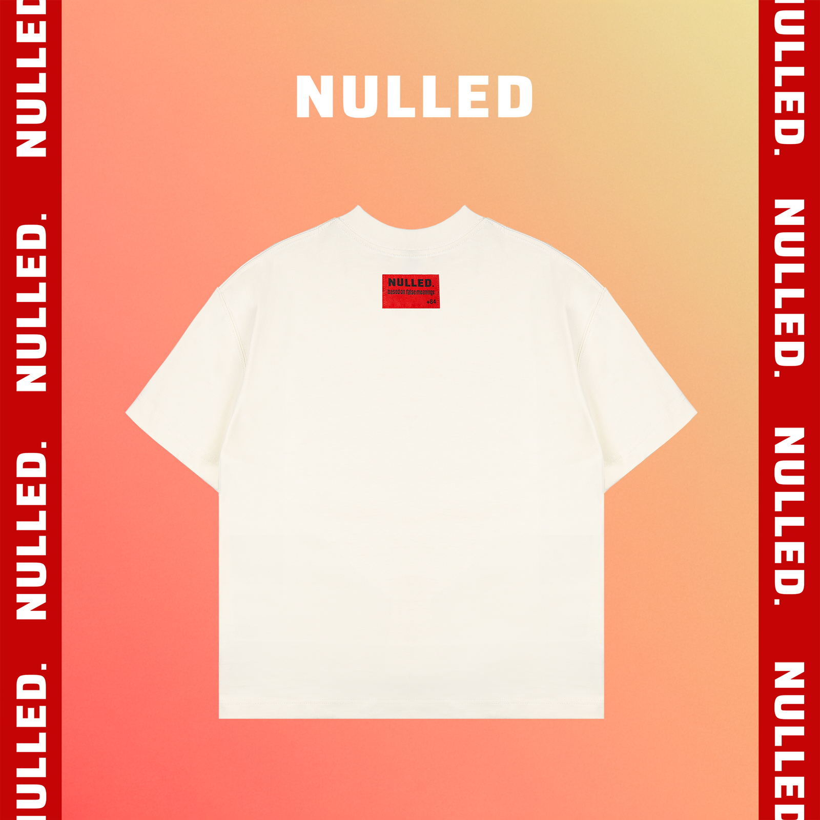 Áo phông màu kem NULLED Basic Tee N-T00-K