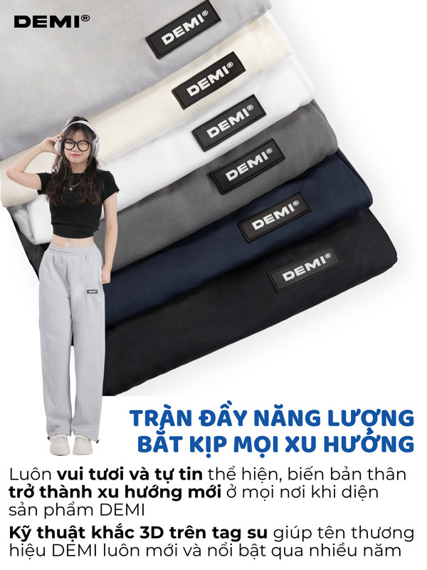Quần nỉ ống suông local brand DE-Q45