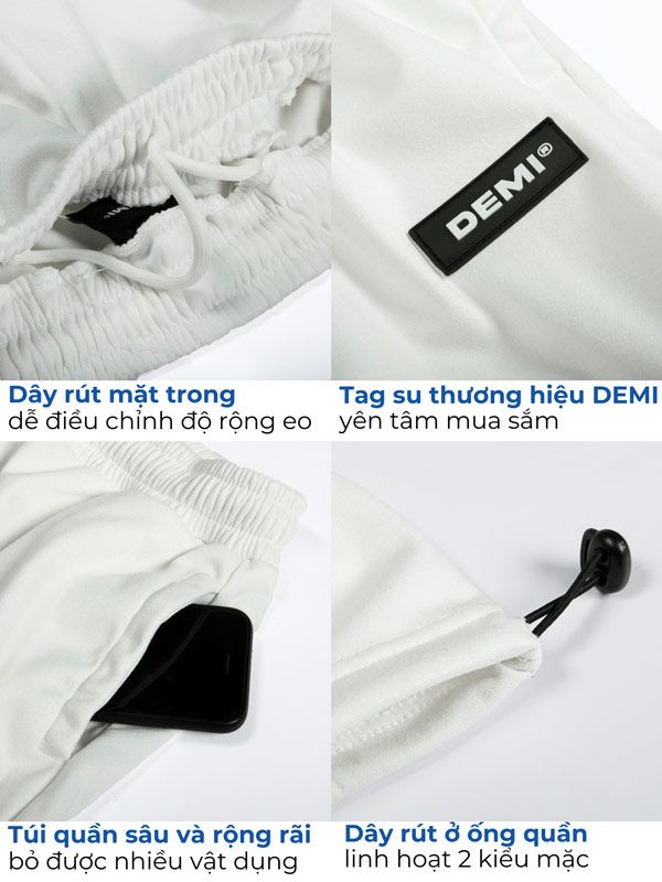 Quần nỉ ống suông local brand DE-Q45