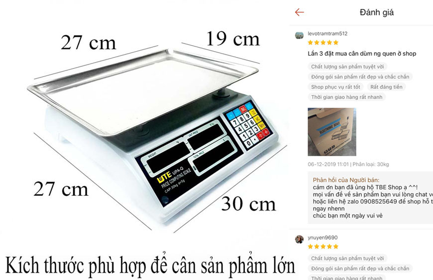 cân điện tử tính tiều ute upa 30kg