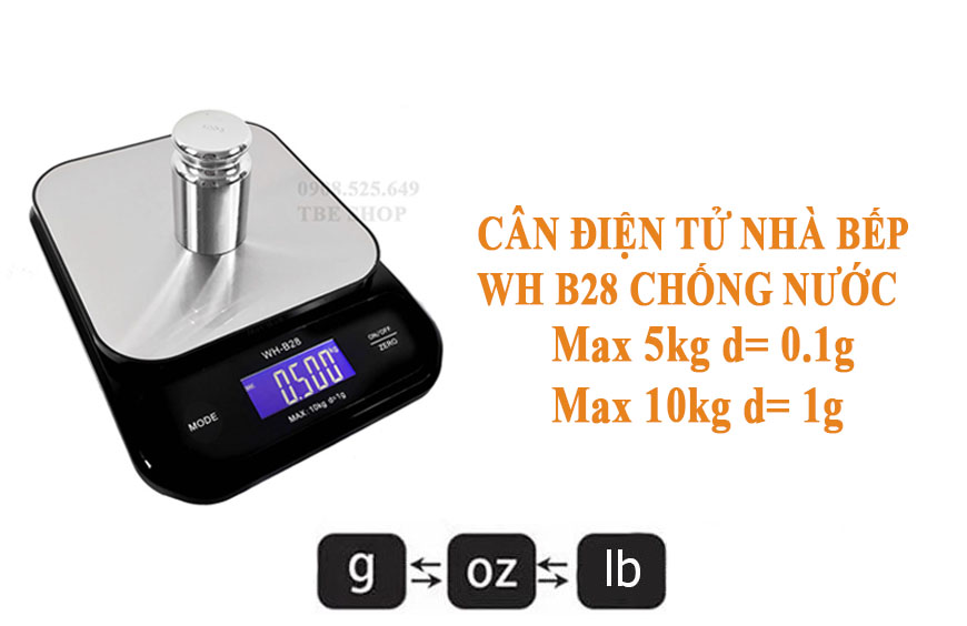 cân điện tử nhà bếp 10kg chống nước