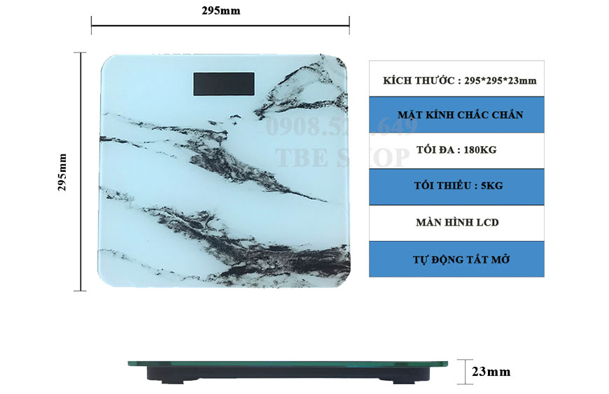 cân sức khỏe kính cường lực