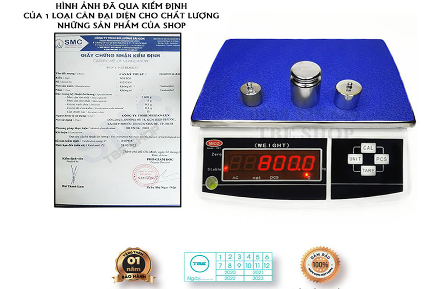 ký hiệu trên cân điện tử