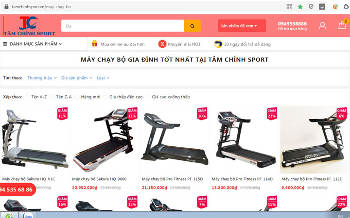 Máy chạy bộ bao nhiêu tiền