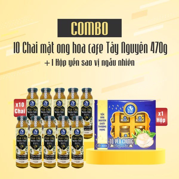 combo 10 chai mật ong hoa cafe