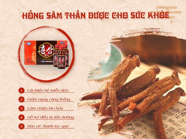 hồng sâm tốt cho sức khỏe