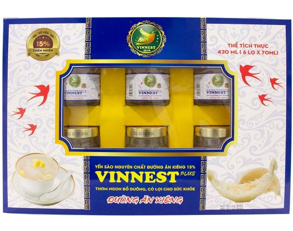 hộp yến vinnest đường ăn kiêng