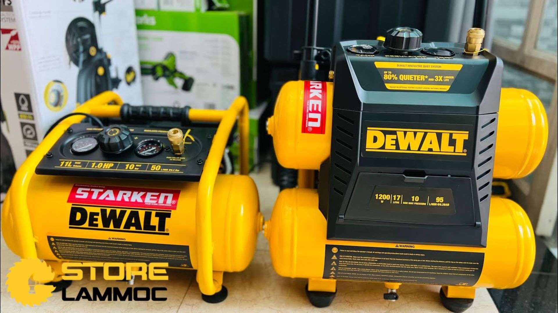 2 dòng máy nén khí cao cấp nhất hiện nay của thương hiệu Dewalt