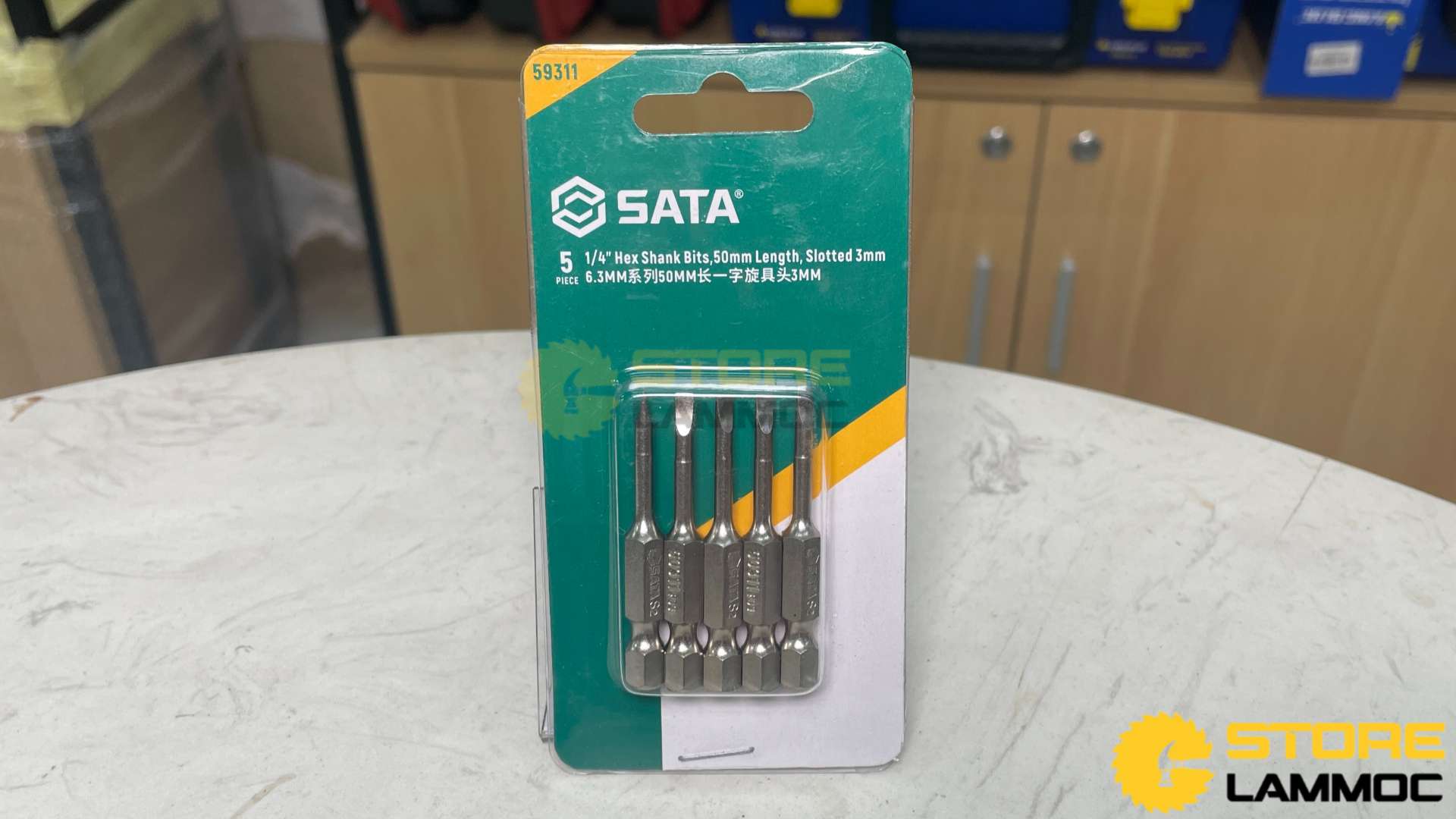 Bộ đầu tua vít dẹp 1/4inch (bộ 5 cái) Sata 59311