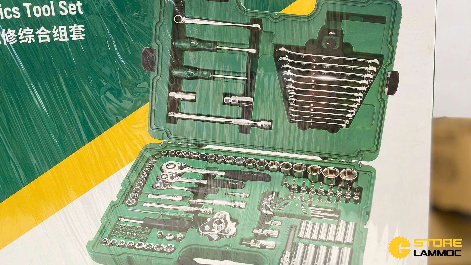 Bộ dụng cụ bảo trì ô tô 1/2inch (bộ 128 cái) Sata 09014A