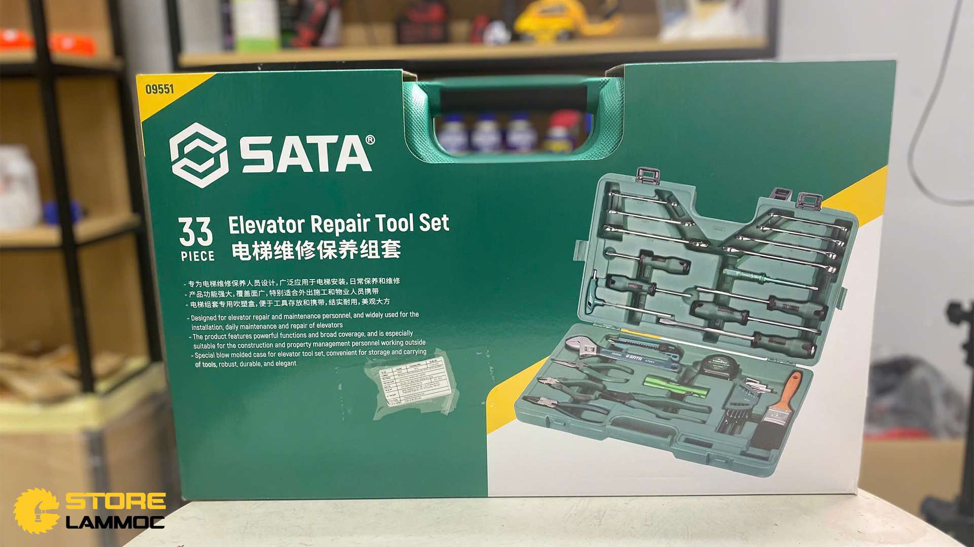 Bộ dụng cụ sửa chữa thang máy (bộ 33 cái) Sata 09551