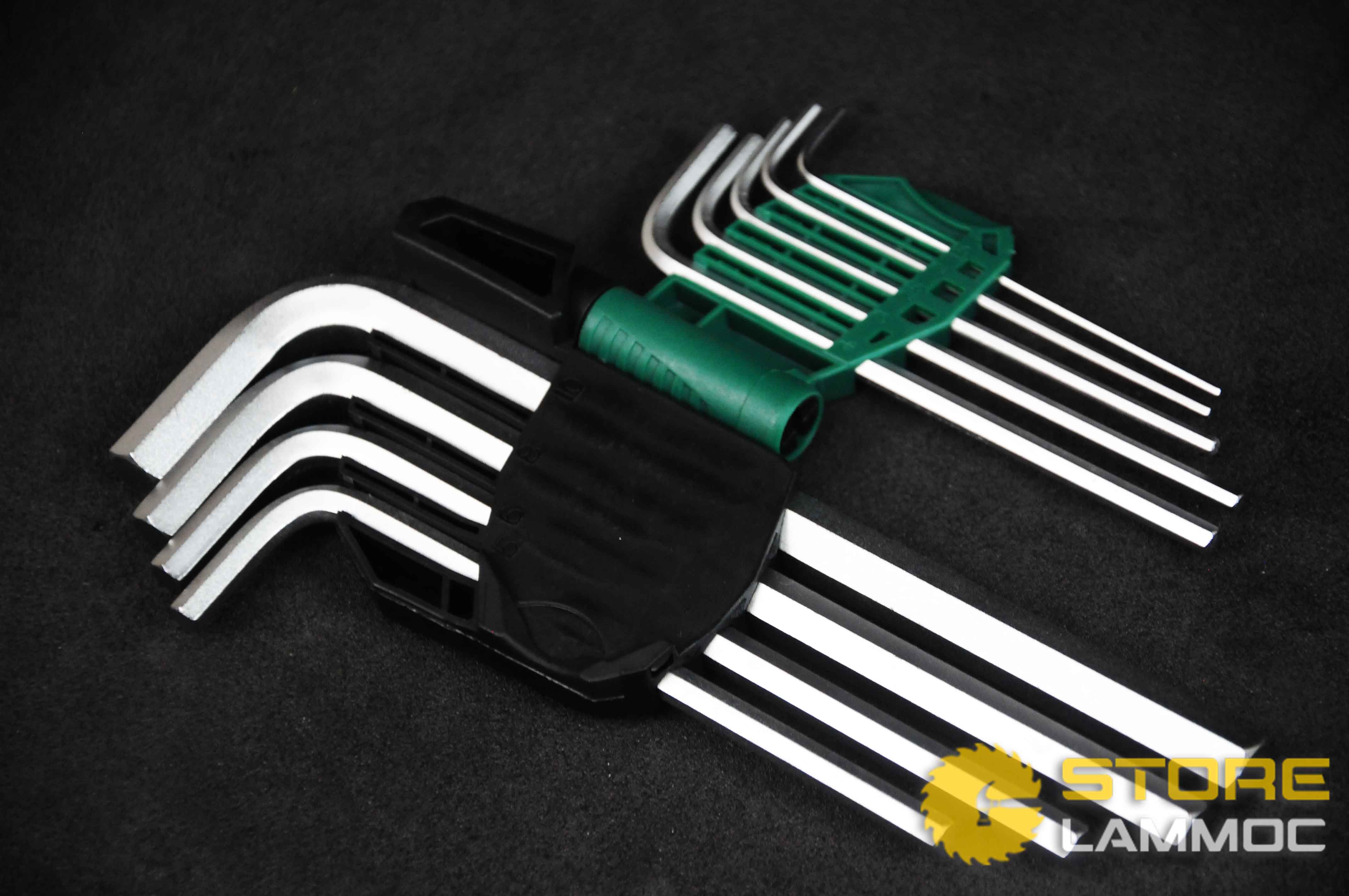 Bộ lục giác thẳng Sata 09107A 9 chi tiết hệ mét